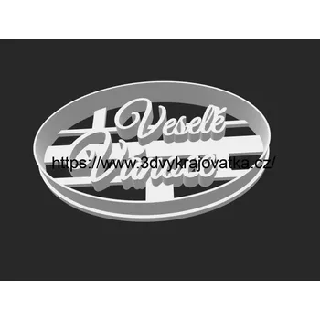 Vykrajovátko Veselé Vánoce #2 pouze text vykrajovátko