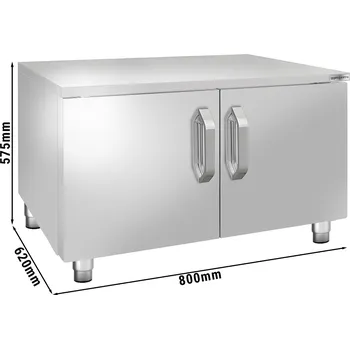 Kuchyňská skříňka G.Gastro Podstavec z nerezové oceli - 0,8 m - se 2 dveřmi