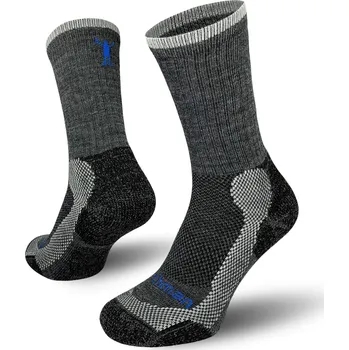 Pánské ponožky Northman Trekking Light Merino Crew Velikost: 45-47 Tmavě šedé Lehké Turistické Merino Ponožky