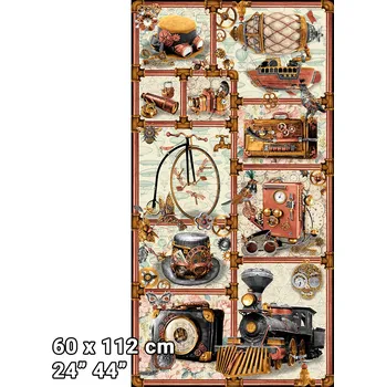 US Blank Quilting 4805-111 Time travel panel 60cm vícebarevná bavlněná látka patchwork