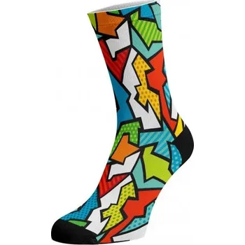 Pánské ponožky MOZAIK barevné potištěné bavlněné ponožky Walkee 42-47