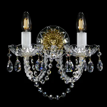 Nástěnné svítidlo Nástěnné svítidlo křišťálové N095CLN, Varianta Zlaté