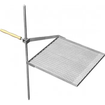 Grilovací rošt Grilovací rošt NEREZ polohovací 50 x 50 cm ✔ Rošt bez zemního pouzdra