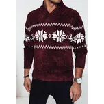 Vínový pánský stylový svetr s norským vzorem WX2271 Velikost: XL