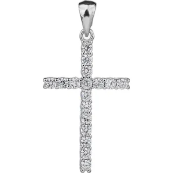 Přívěsek Bealio BEALIO Stříbrný přívěsek ZÁŘIVÝ KŘÍŽ 27 mm 03-13325-3229