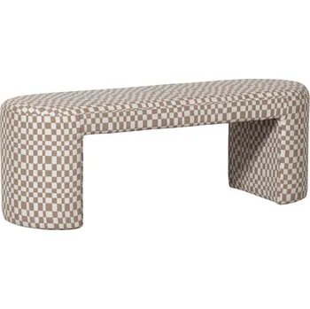 WOOOD Pískově hnědá čalouněná lavice Jacob 130 cm