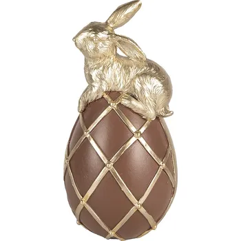 Clayre & Eef - Dekorativní figurka králíka na vajíčku 6PR4101