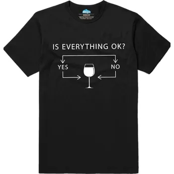 Pánské tričko Pánské tričko Je všechno v pořádku? Is everything OK? (Skladem S-5XL) (Velikost: 5XL, Barva: Černá)