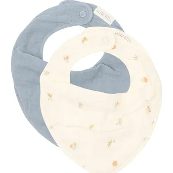 Bryndák LITTLE DUTCH bryndáček bandana Forest Treasures & Denim Blue 2 ks