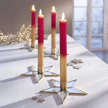 led svíčka Weltbild LED voskové svíčky Magenta Shine 4 ks