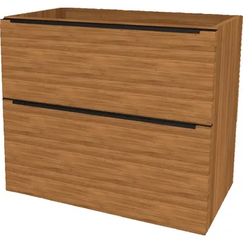 Koupelnový nábytek Mereo Mailo, koupelnová skříňka 101 cm, černé madlo, Multidecor, Ořech Dijon přírodní