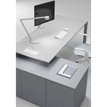 Organizér kabelů ASA 04002300006 Kabelová průchodka EXIT EDGE, 100x240x13mm, ostré rohy, bílá