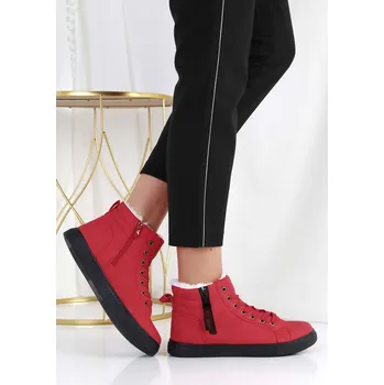 Dámské tenisky Cathay moda Dámské zateplené červené tenisky 3505-8R Velikost: 39