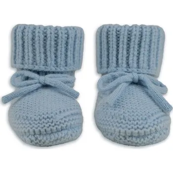 Capáčky LODHER capáčky Slipper Merino Wool Blue Fogg vel. 6-12 měsíců