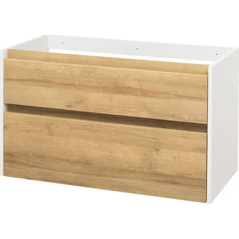 Koupelnový nábytek Mereo Opto, koupelnová skříňka 101 cm, bílá/dub Riviera