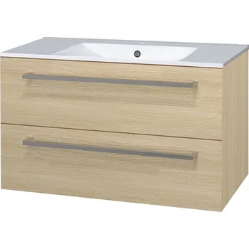 Koupelnový nábytek Mereo Bino koupelnová skříňka s keramickým umyvadlem 101 cm, dub sand Barbera