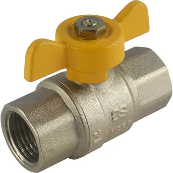 Vodovodní kohout Klum Kohout kulový s motýlem, plyn, FxF, 3/4"