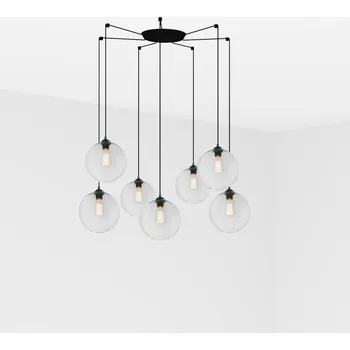 FARO CLARA závěsné svítidlo, transparentní, 7L - FARO FARO 64128-7L