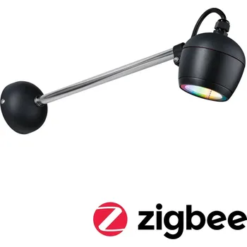 Venkovní osvětlení PAULMANN LED venkovní nástěnné svítidlo Smart Home Zigbee Kikolo RGBW IP65 90mm RGBW+ 6,2W 230V antracit umělá hmota/hliník - PAULMANN P 94773