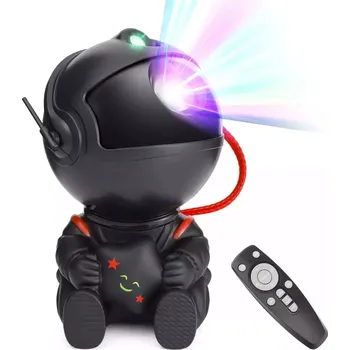 Noční světlo Noční projektor hvězd s dálkovým ovladačem - ASTRONAUT - černá