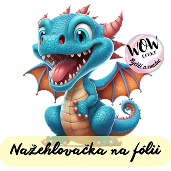 Nažehlovačky na fólii Nažehlovačka na fólii, MODRÝ DRÁČEK, 11,2x10,4 cm /ks