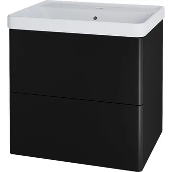 Koupelnový nábytek Mereo Siena, koupelnová skříňka s keramickým umyvadlem 61 cm, černá mat