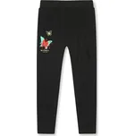 DÍVČÍ ZATEPLENÉ LEGÍNY S MOTÝLEM WL0934 VELIKOSTI 134-164 Velikost: 152, Barva: Černá