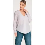 Dámská šedá košile s dlouhým rukávem M1070 Grey Velikost: XL