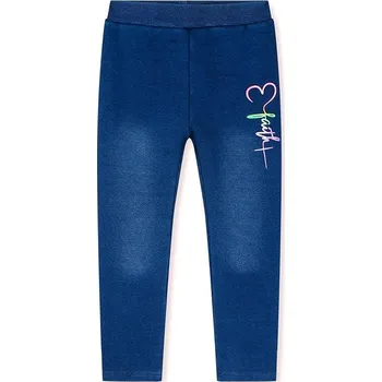 Dívčí legíny DÍVČÍ ZATEPLENÉ LEGÍNY/ DŽEGÍNY KK9989 Velikost: 122, Barva: Modrá