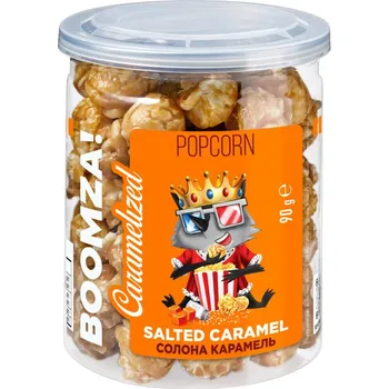 Popcorn Popcorn Boomza karamelizovaný s příchutí "Salted caramel" 90g tuba