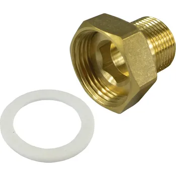 Hlavice pro radiátor Klum Půlšroubení s plochým těsněním, 3/4“ x 1“