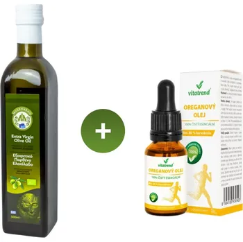 Rostlinný olej Výhodný balíček 15ml Oreganový olej + 0,5l Bio extra panenský olivový olej