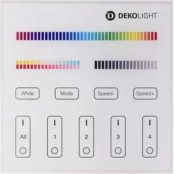 Příslušenství pro svítidlo LIGHT IMPRESSIONS Deko-Light RF-smart, dálkové ovladání na zeď, bílá, 4 zóny, Single/CCT/RGB/RGBW/RGB+CCT - LIGHT IMPRESSIONS IMPR 843513