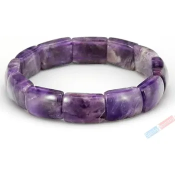 Náramek Náramek z ametystu, plochý, cca 17 x 12 mm (AM2420NS)