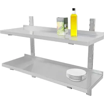 police Nástěnná nerezová police 100 cm