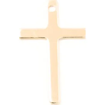 Přívěsek EU Křížek 25/16mm chirurgická ocel rose gold