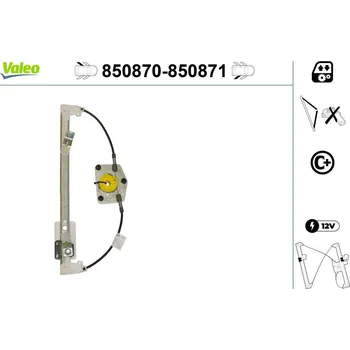 Stahovačka okna Zvedací zařízení oken VALEO 850870