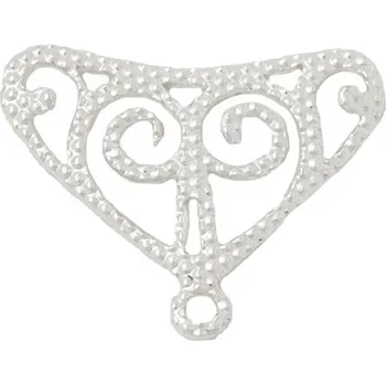 Materiál na výrobu šperku CZ Filigrán 18/14mm Ag+clear