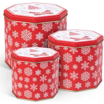 Dóza na potraviny Family Christmas Dóza na pečivo osmihranná - 3 ks