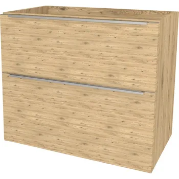 Koupelnový nábytek Mereo Mailo, koupelnová skříňka 81 cm, chrom madlo, Multidecor, Dub San remo sand