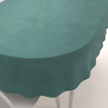 ubrus Sametový oválný ubrus Velvet Premium SVP-022 Ledově zelený 100x140 cm
