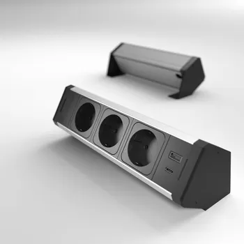 ASA 06123E00015 VERSADESK PRO Stolní zásuvková jednotka, 2x zásuvka, 1x volná pozice, bílá