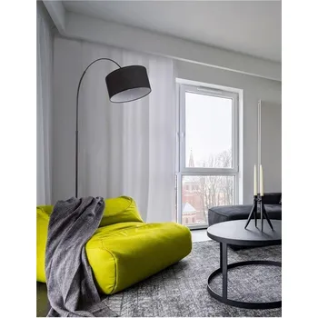 Stojací lampa NOVALUCE Stojací lampa SAMA černé stínidlo černá hliníková základna E27 1x12W 230V IP20 bez žárovky - NOVA LUCE NV 9401652