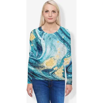 Dámské tričko UTOPY Dámské sportovní tričko s dlouhým rukávem Turquois Ardency Velikost: 4XL