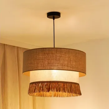 Brilagi - Lustr na lanku WINNETOU BOHO 1xE27/15W/230V pr. 45 cm hnědá/krémová