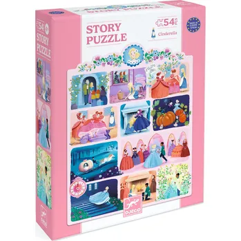 Puzzle DJECO Story puzzle Popelka - 54 dílků