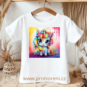 Dětská móda Trička s potiskem Tričko s potiskem, dětské, JEDNOROŽEC, 1 ks zvolte VELIKOST textilu ZDE:: 5/6 let Beagle