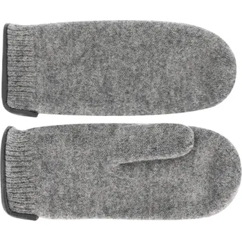 Čepice Fiebig - Headwear since 1903 Unisex šedé palčáky s koženým limcem - Fiebig Velikost: Unisize (S-XL)