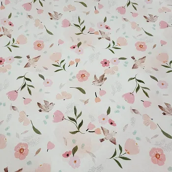 BYTEMA Bavlněná látka JARNÍ PTÁČEK šíře 150 cm