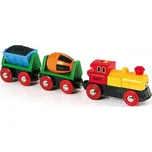 Vláčkodráha mašinka - Elektrická s pohonem, S vagónky a světlem (Brio)